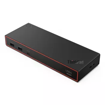 Dokstacija Lenovo ThinkPad USB4 Smart Dock 5500 — USB4, USB-PD 65W, Gigabit Ethernet, 4x USB 3.2 Gen2, HDMI, 3840x2160, Melna