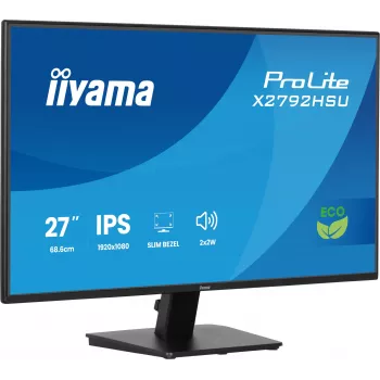 iiyama ProLite X2792HSU-B1 datora monitors 68.6 cm (27 colli) 1920 x 1080 pikseļi Full HD LED Melns