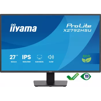 iiyama ProLite X2792HSU-B1 datora monitors 68.6 cm (27 colli) 1920 x 1080 pikseļi Full HD LED Melns