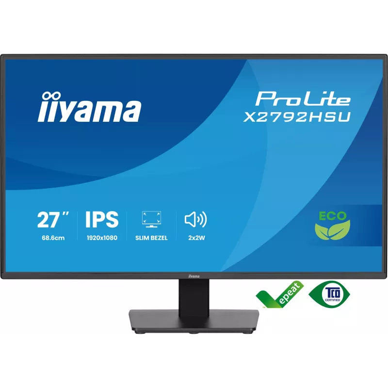 iiyama ProLite X2792HSU-B1 datora monitors 68.6 cm (27 colli) 1920 x 1080 pikseļi Full HD LED Melns