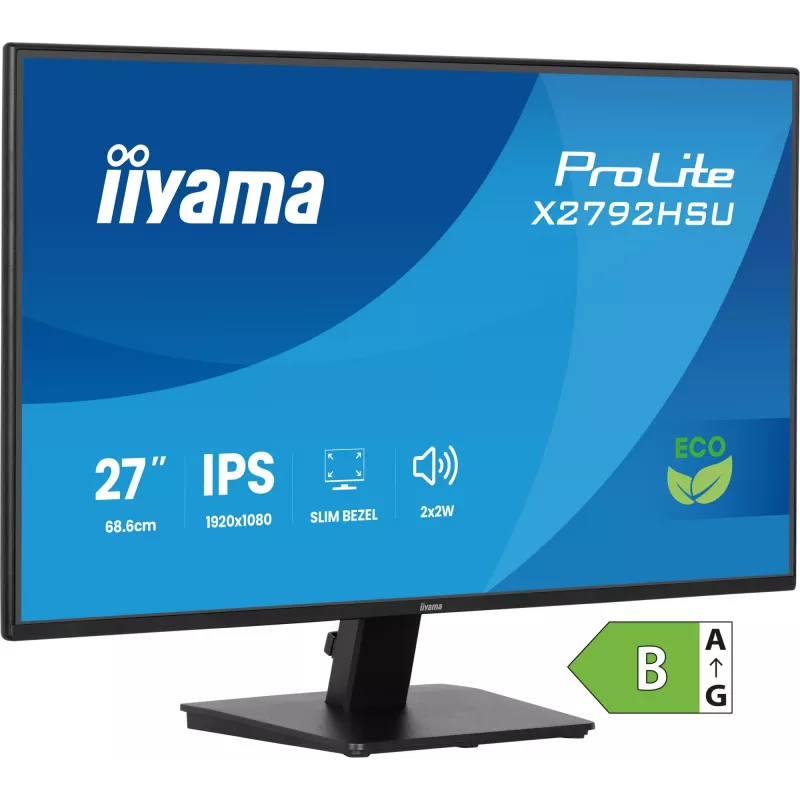 iiyama ProLite X2792HSU-B1 datora monitors 68.6 cm (27 colli) 1920 x 1080 pikseļi Full HD LED Melns