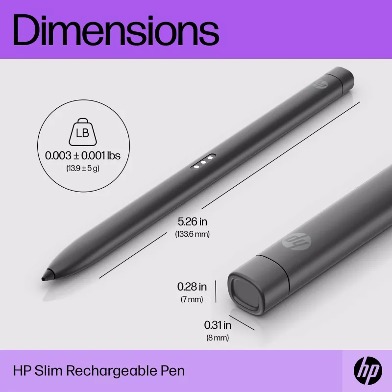 HP plāns Rechargeable Pen HP plāns Rechargeable Pen Melns Built-in baterija
