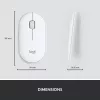 LOGITECH plāns bezvadu tastatūras un peles komplekts Mk470 - gaiši pelēks - Azerty franču