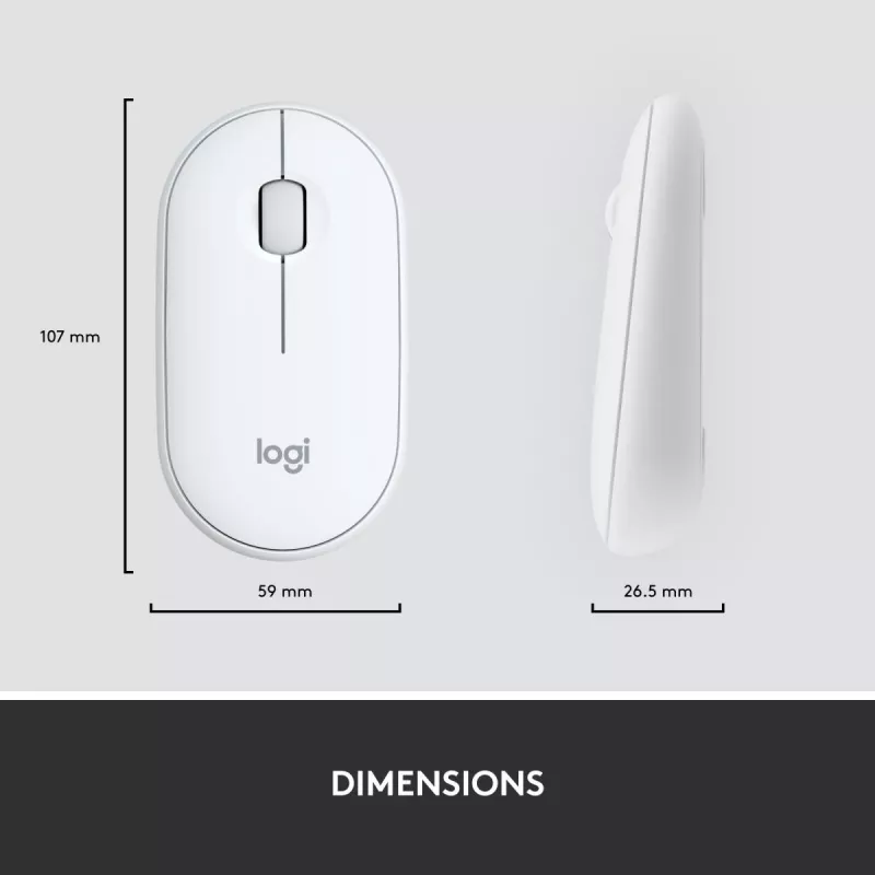 LOGITECH plāns bezvadu tastatūras un peles komplekts Mk470 - gaiši pelēks - Azerty franču