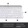 LOGITECH plāns bezvadu tastatūras un peles komplekts Mk470 - gaiši pelēks - Azerty franču