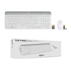 LOGITECH plāns bezvadu tastatūras un peles komplekts Mk470 - gaiši pelēks - Azerty franču