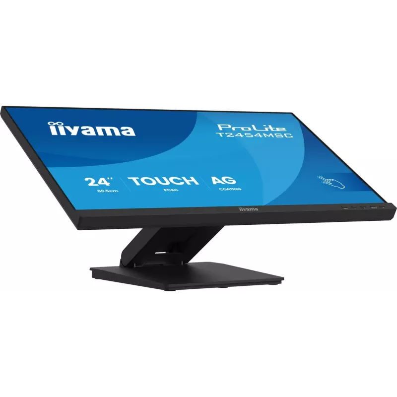 iiyama ProLite T2454MSC-B3AG datora monitors 60,5 cm (23,8 collu) 1920 x 1080 pikseļi Full HD LED skārienekrāns vairākiem lietotājiem Melns