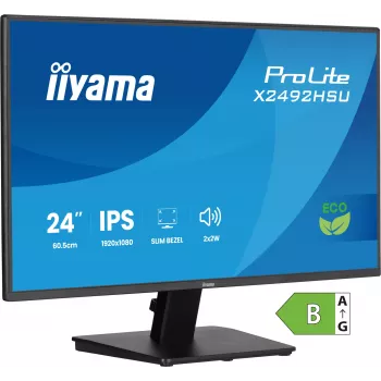 iiyama ProLite X2492HSU-B1 datora monitors 60.5 cm (23.8 collas) 1920 x 1080 pikseļi Full HD LED Melns