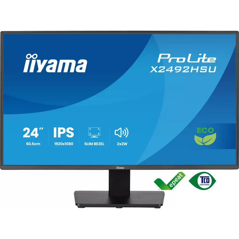 iiyama ProLite X2492HSU-B1 datora monitors 60.5 cm (23.8 collas) 1920 x 1080 pikseļi Full HD LED Melns