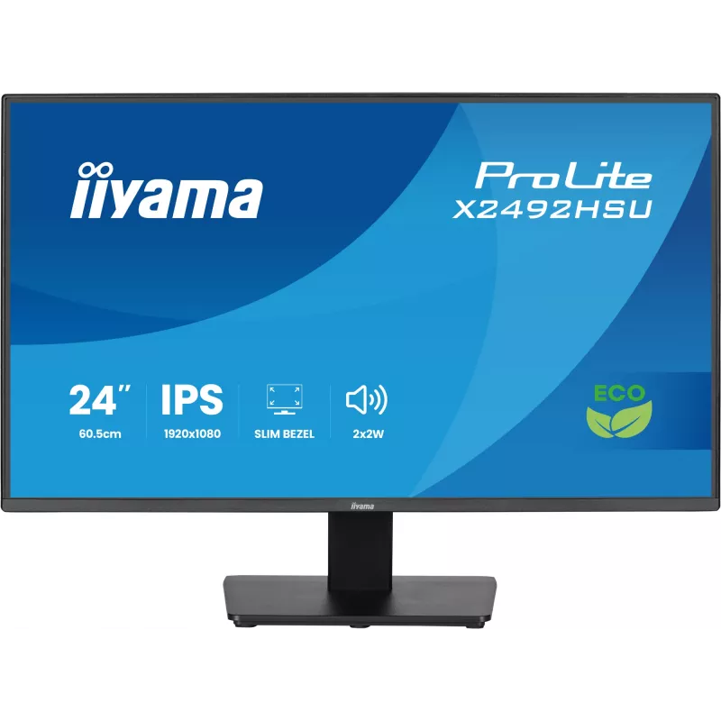 iiyama ProLite X2492HSU-B1 datora monitors 60.5 cm (23.8 collas) 1920 x 1080 pikseļi Full HD LED Melns