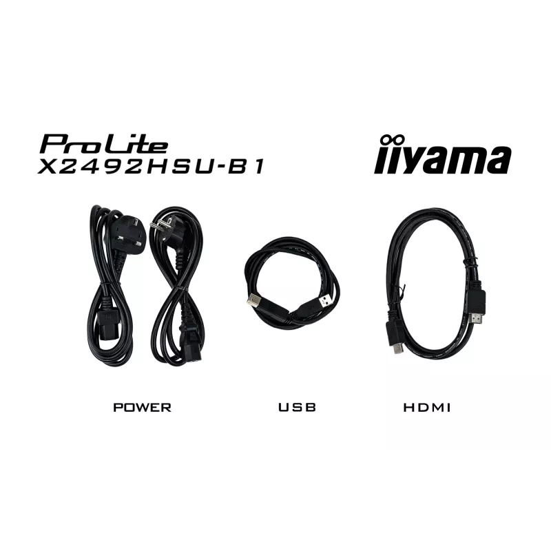iiyama ProLite X2492HSU-B1 datora monitors 60.5 cm (23.8 collas) 1920 x 1080 pikseļi Full HD LED Melns