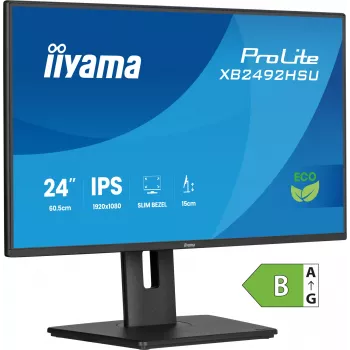 iiyama ProLite XB2492HSU-B1 datora monitors 60.5 cm (23.8 collas) 1920 x 1080 pikseļi Full HD LED Melns