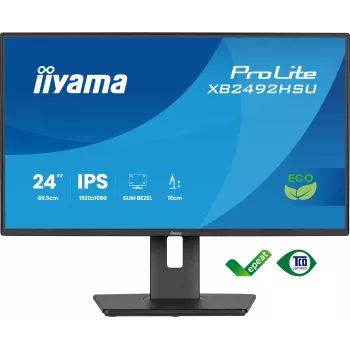 iiyama ProLite XB2492HSU-B1 datora monitors 60.5 cm (23.8 collas) 1920 x 1080 pikseļi Full HD LED Melns