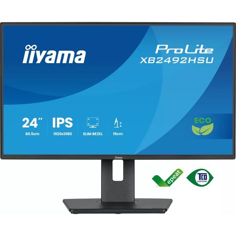 iiyama ProLite XB2492HSU-B1 datora monitors 60.5 cm (23.8 collas) 1920 x 1080 pikseļi Full HD LED Melns