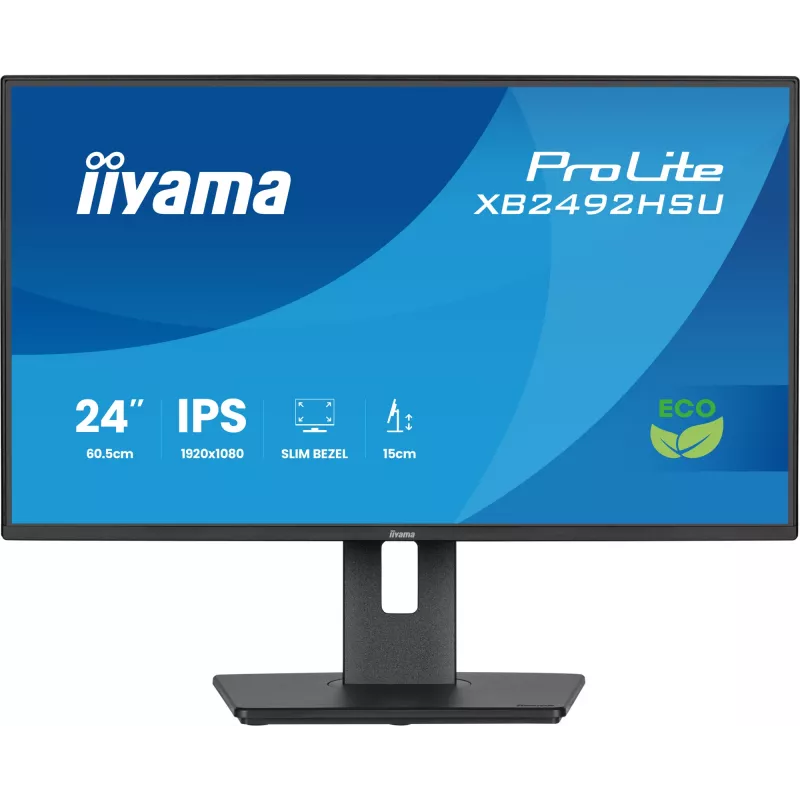 iiyama ProLite XB2492HSU-B1 datora monitors 60.5 cm (23.8 collas) 1920 x 1080 pikseļi Full HD LED Melns