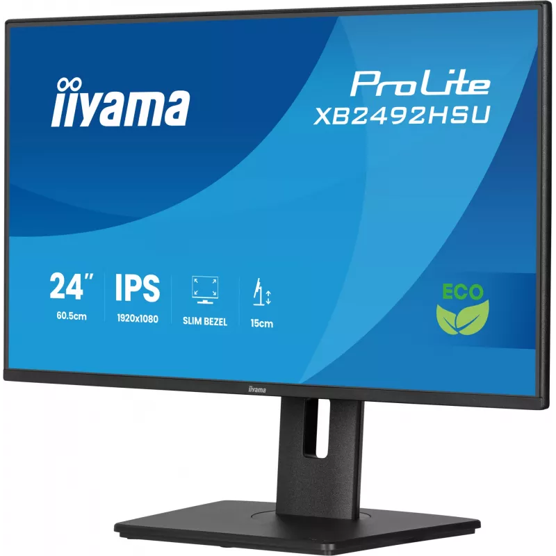 iiyama ProLite XB2492HSU-B1 datora monitors 60.5 cm (23.8 collas) 1920 x 1080 pikseļi Full HD LED Melns
