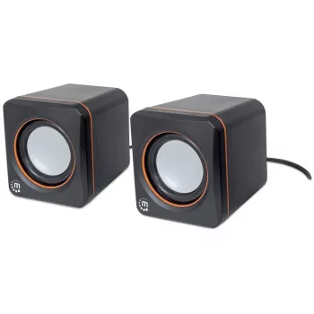 Manhattan 2600 Series 161435 skaļruņu sistēma, 2.0 stereo, barošana caur USB, 6 W RMS, 90 - 20000 Hz, melna
