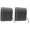 Manhattan 2600 Series Speaker System, Small Size, Big Sound, Two Speakers, Stereo, USB power, Output: 2x 3W, 3.5mm plug for sound, In-Line volume control, kabelis 0.9m, Melns, Three Year Warranty
