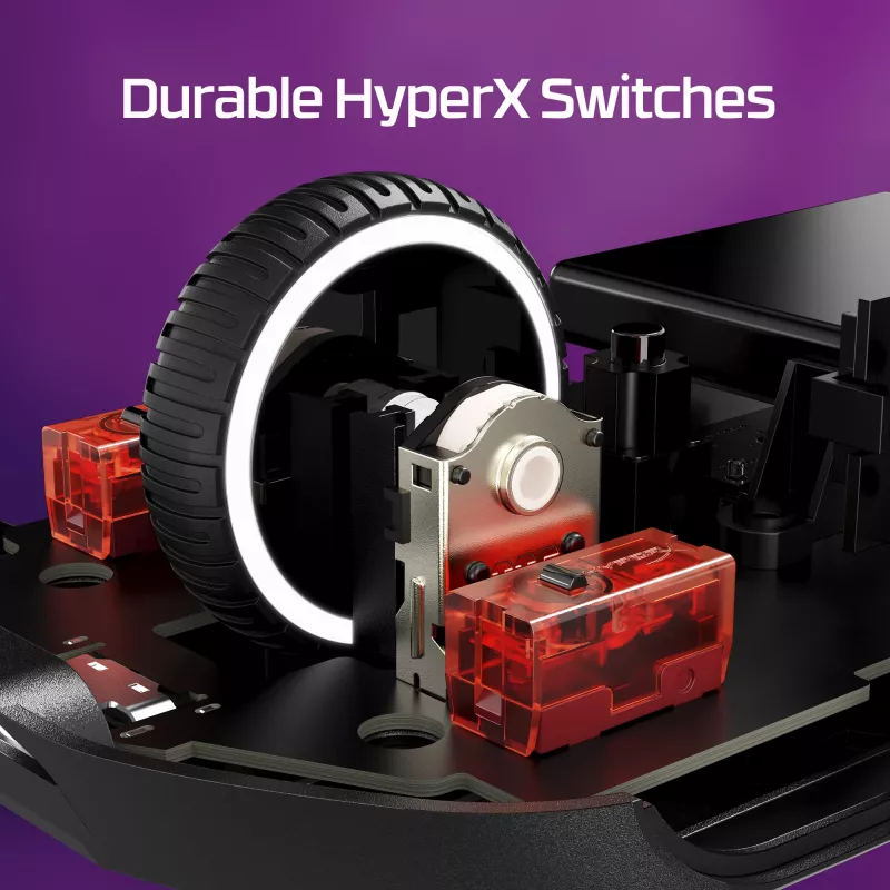 HyperX Pulsefire Haste 2 - bezvadu spēļu pele (baltā krāsā)