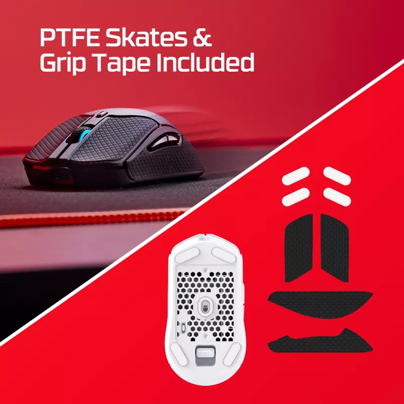 HyperX Pulsefire Haste 2 - bezvadu spēļu pele (baltā krāsā)