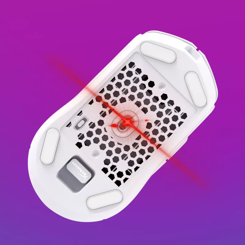 HyperX Pulsefire Haste 2 - bezvadu spēļu pele (baltā krāsā)
