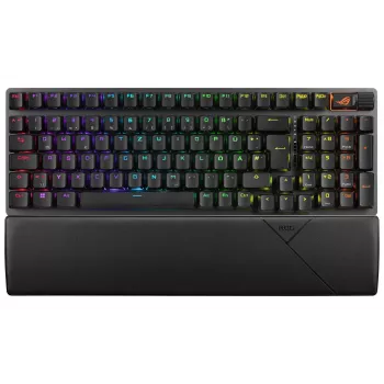 ASUS ROG Strix Scope II 96 Wireless tastatūra Gaming USB + RF Wireless + Bluetooth QWERTZ Vācu Melna