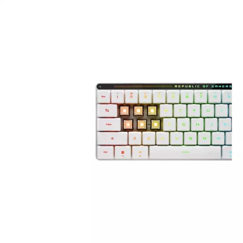 ASUS ROG Falchion RX Low Profile tastatūra Spēlēm USB + RF bezvadu + Bluetooth QWERTZ Balta