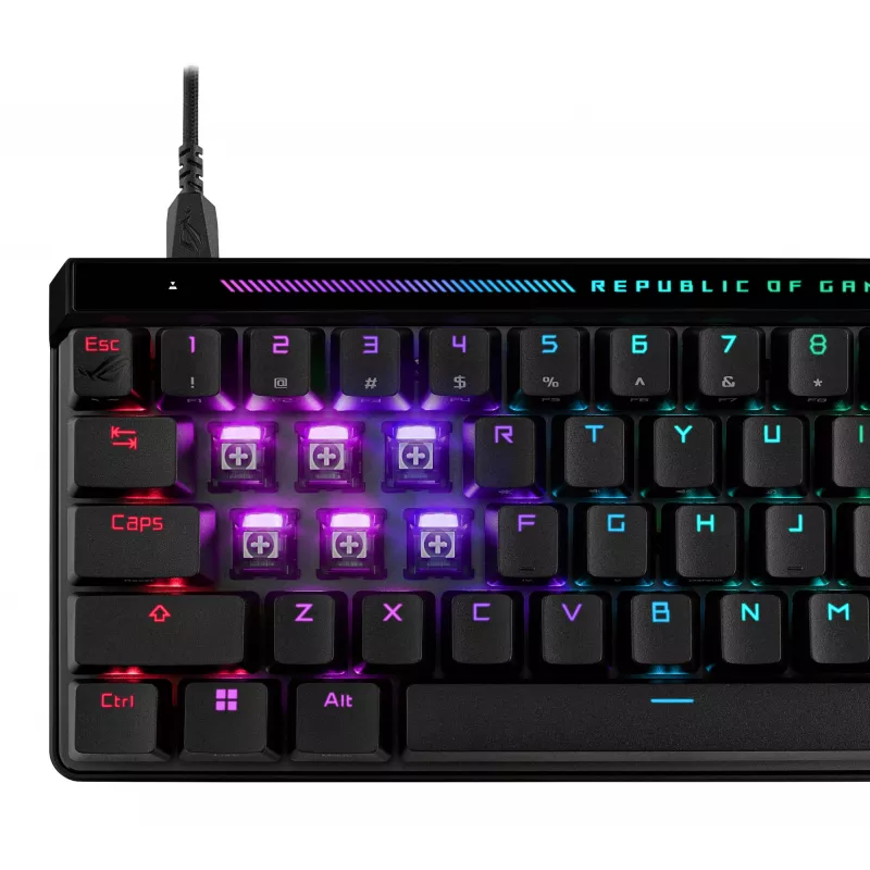 ASUS ROG Falchion Ace HFX tastatūra spēlēm USB QWERTZ vācu melna