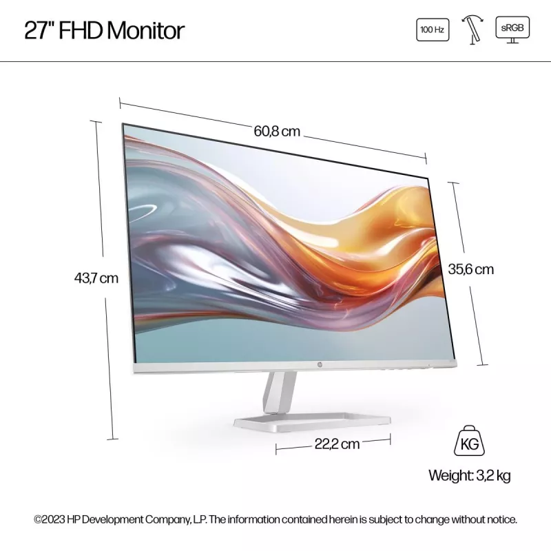 HP galddatora monitors - Series 5 527sw - 27 collas - 1920x1080 (FHD) - IPS