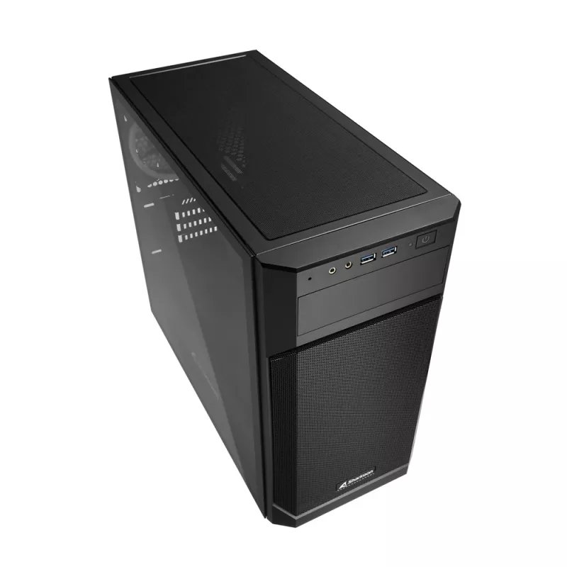 SHARKOON Torņa korpuss - V1000 RGB Micro Tower melns
