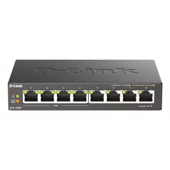 Nepārvaldāms slēdzis D-Link DGS-1008P/E, L2, 8 porti, PoE