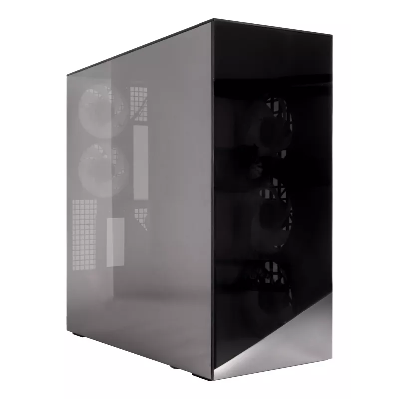 ARCTIC Xtender VG (Mirror Black) Premium E-ATX datora korpuss ar vertikālu GPU montāžu