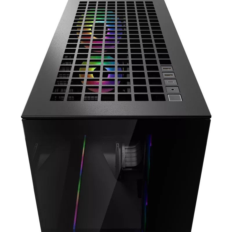 ARCTIC Xtender VG (Mirror Black) Premium E-ATX datora korpuss ar vertikālu GPU montāžu