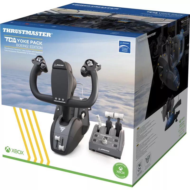 Thrustmaster TCA Yoke Pack Boeing Edition Melns, pelēka USB Fightstick PC, Xbox, Xbox One, Xbox One S, Xbox One X, Xbox Series S, Xbox Series X
