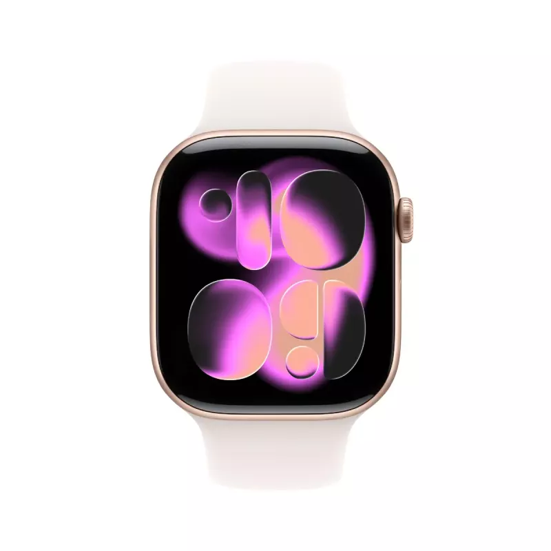 Viedpulkstenis Apple Watch Series 11 GPS + Cellular 46mm Rožu zelta alumīnija korpuss Light Blush sporta siksniņa M/L
