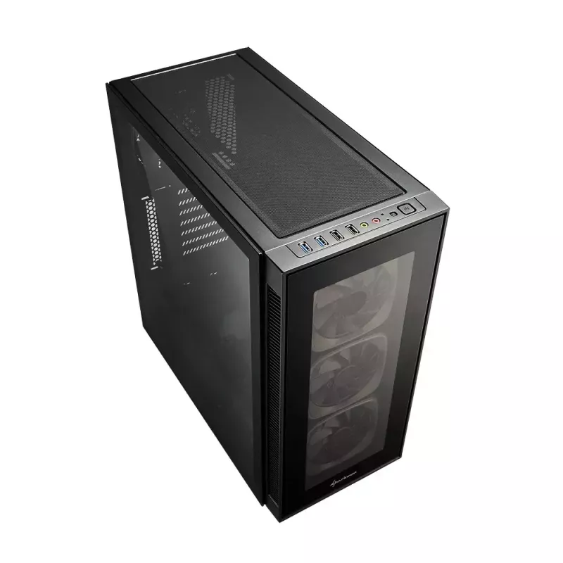 PC korpuss Sharkoon TG6 RGB Midi Tower Melns