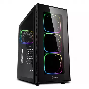 PC korpuss Sharkoon TG6 RGB Midi Tower Melns