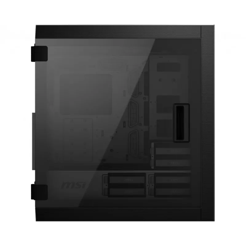 MSI MPG SEKIRA 500P Full Tower Gaming datora korpuss 'Melns, 4x 120mm PWM ventilatori, USB Type-C, rūdīta stikla panelis, E-ATX, ATX, mATX, mini-ITX'