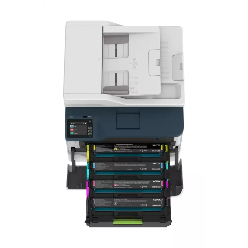 Xerox C235 A4 22ppm bezvadu kopēšana/drukāšana/skenēšana/fakss PS3 PCL5e/6 ADF 2 paplātes, kopā 251 lapa
