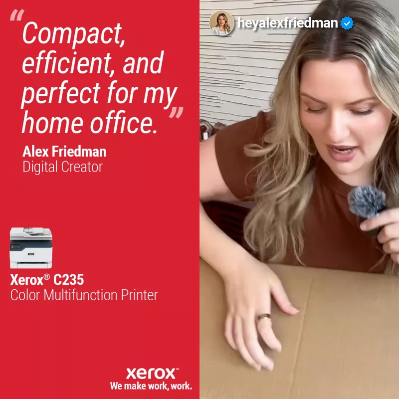 Xerox C235 A4 22ppm bezvadu kopēšana/drukāšana/skenēšana/fakss PS3 PCL5e/6 ADF 2 paplātes, kopā 251 lapa
