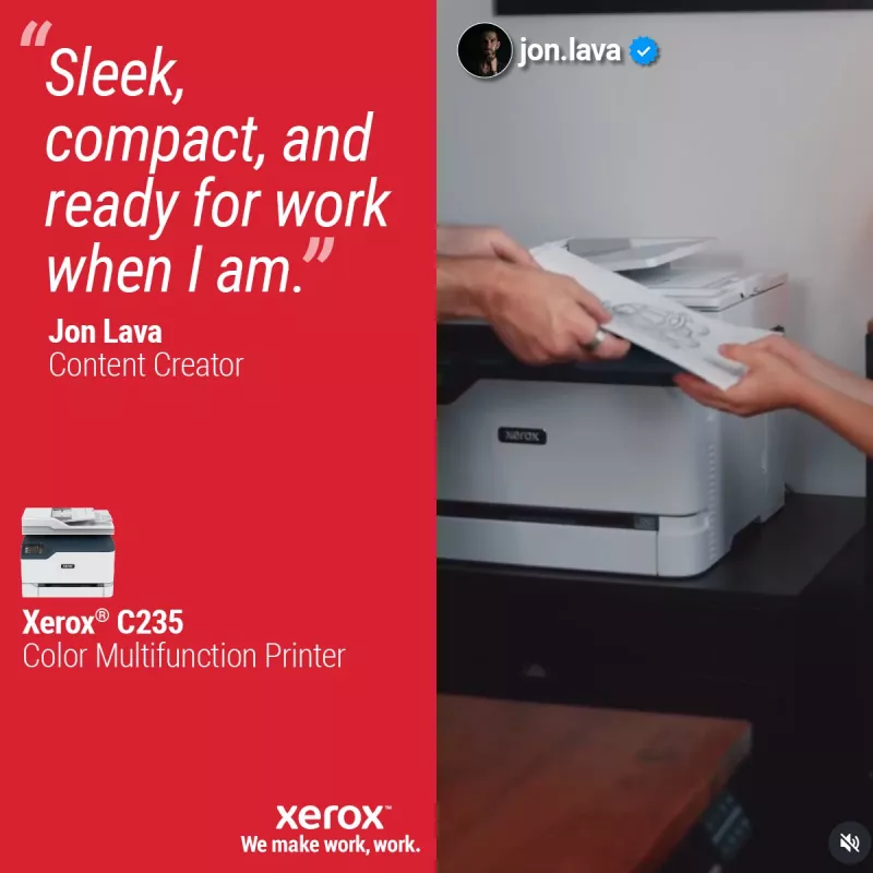 Xerox C235 A4 22ppm bezvadu kopēšana/drukāšana/skenēšana/fakss PS3 PCL5e/6 ADF 2 paplātes, kopā 251 lapa