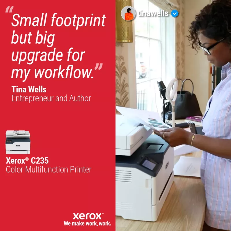 Xerox C235 A4 22ppm bezvadu kopēšana/drukāšana/skenēšana/fakss PS3 PCL5e/6 ADF 2 paplātes, kopā 251 lapa