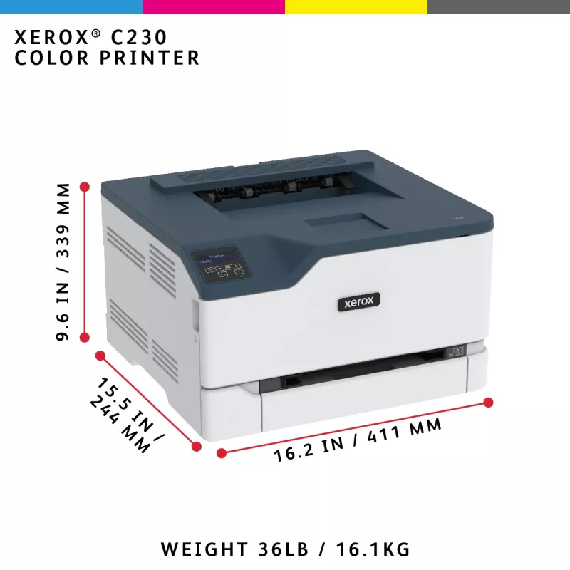 Xerox C230 A4 22ppm Bezvadu Divpusējā Druka Printeris PS3 PCL5e6 2 Paplātes Kopā 251 Lapa