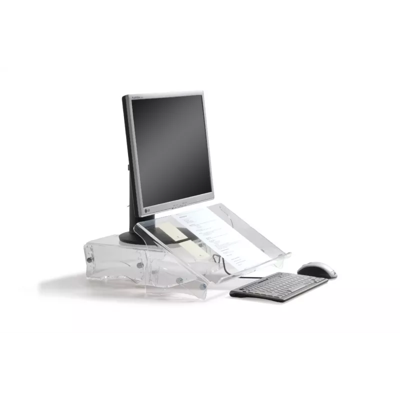 BakkerElkhuizen Q-doc 515 Document Holder, Acrylic, Plastic, Steel, 10 kg, 120 - 240 mm, Transparent, 505 mm, 290 mm