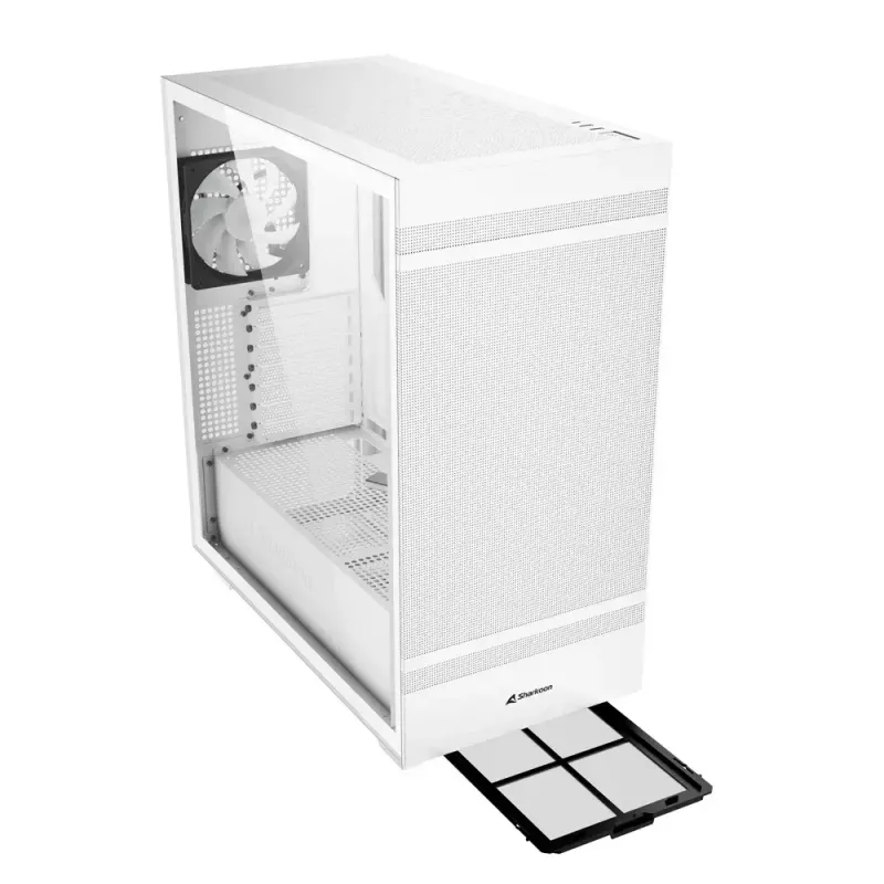 PC korpuss Sharkoon REBEL C50 RGB Full Tower balts