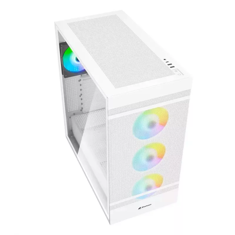 PC korpuss Sharkoon REBEL C50 RGB Full Tower balts
