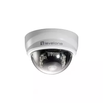 LevelOne fiksēta kupola IP tīkla kamera, 2 megapikseļi, 802.3af PoE, IR gaismas diodes