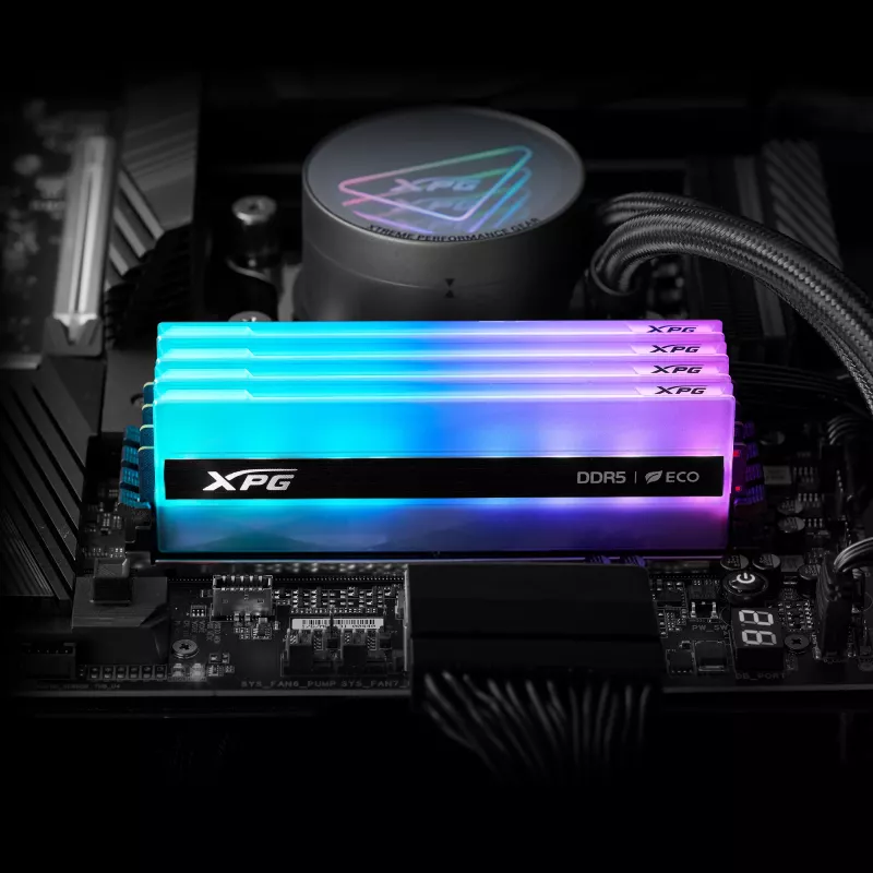 DIMM 32 GB DDR5-6000 (2x 16 GB) Dual-Kit, Arbeitsspeicher silber, AX5U6000C3016G-DCLANRSG, Lancer Neon RGB, INTEL XMP, AMD EXPO