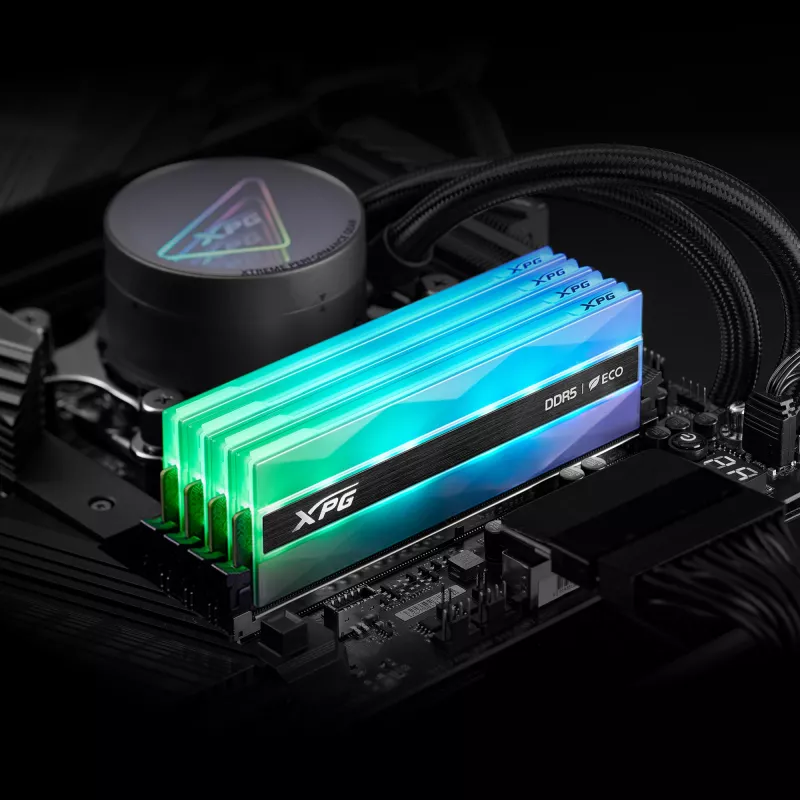 DIMM 32 GB DDR5-6000 (2x 16 GB) Dual-Kit, Arbeitsspeicher silber, AX5U6000C3016G-DCLANRSG, Lancer Neon RGB, INTEL XMP, AMD EXPO