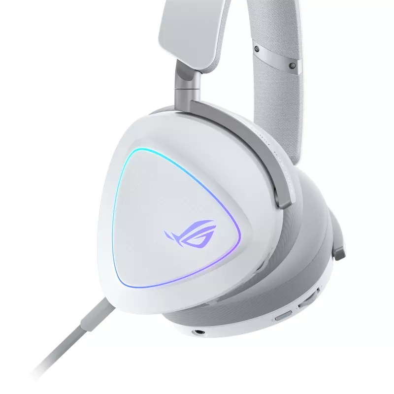 ASUS ROG Delta II austiņas, vadu un bezvadu, galvas saite, spēlēm, USB Type-C, Bluetooth, balta
